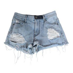 RtA Los Angeles Distressed Cutoff Shorts Size 26 Light Wash Frayed Hem Ripped Gr